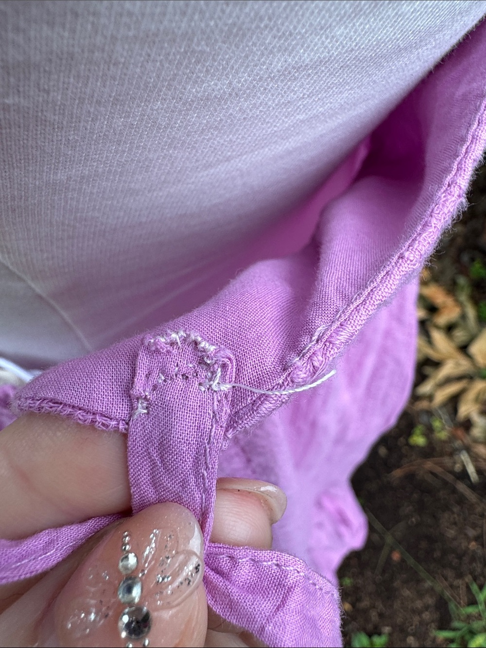 Marine Layer Kaia Maxi Dress, lavender, size XL - Picture 8 of 9